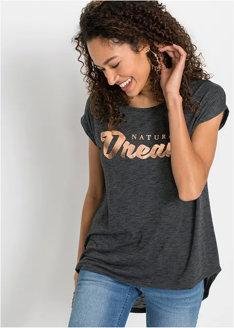 Maglia lunga in misto viscosa, bonprix