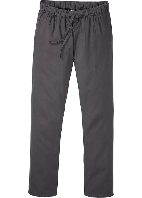 Pantaloni in misto lino con elastico in vita regular fit, straight, bonprix