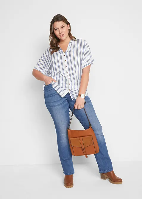 Camicetta crinkle in viscosa fluente, bonprix