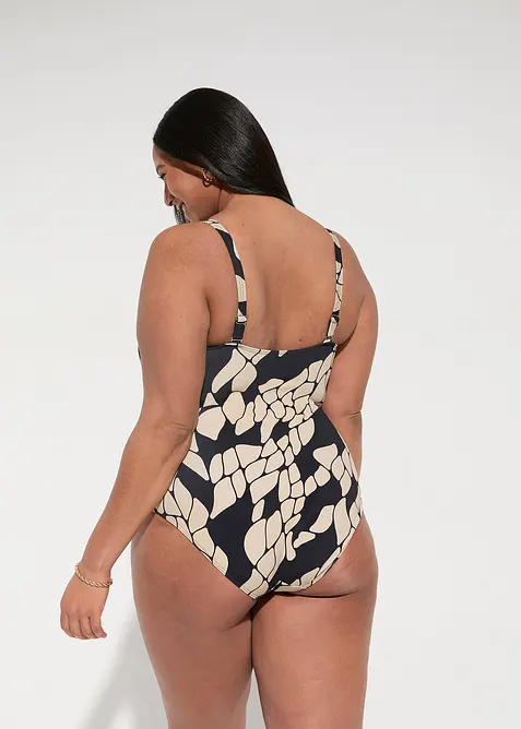 Costume intero con scollatura a V e effetto modellante leggero, bonprix