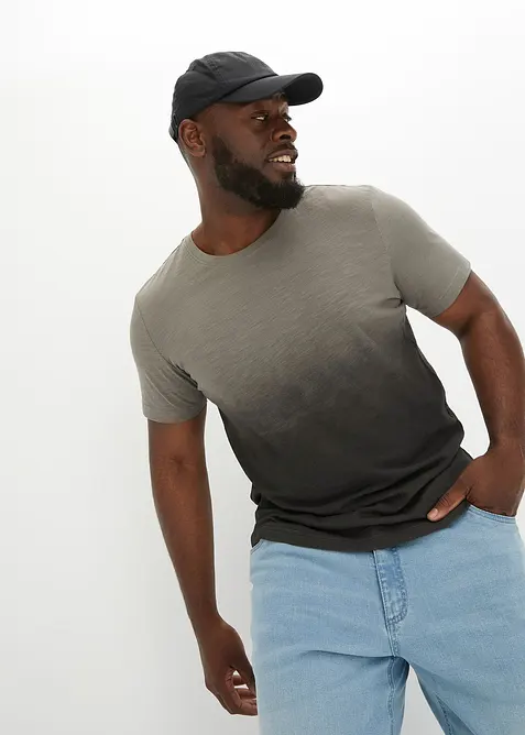 T-shirt in puro cotone, slim fit, bonprix