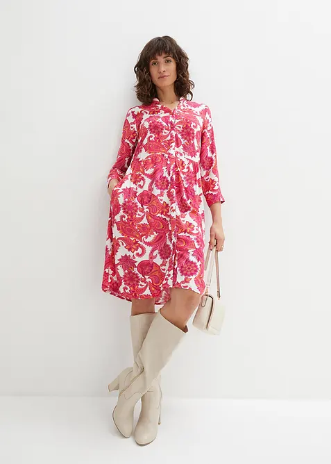 Abito chemisier in viscosa fluente, bonprix