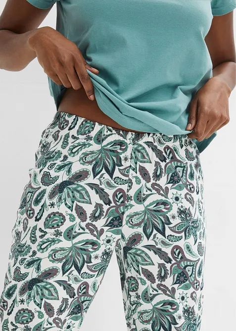 Pigiama in puro cotone (set 3 pezzi), bonprix