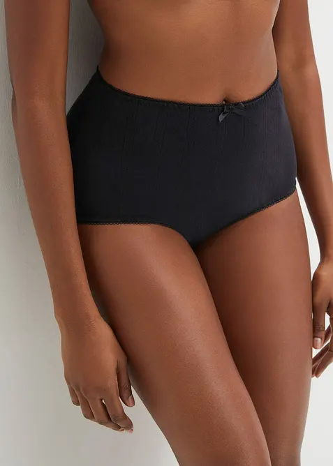 Slip a vita alta in cotone leggero (pacco da 4), bonprix