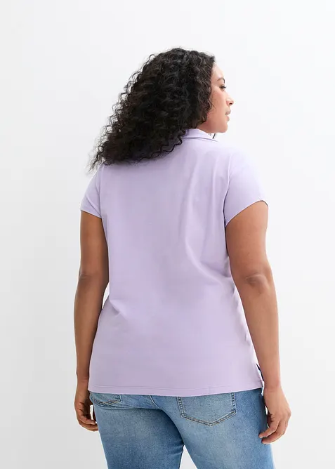 Maglia con colletto polo aperto, bonprix