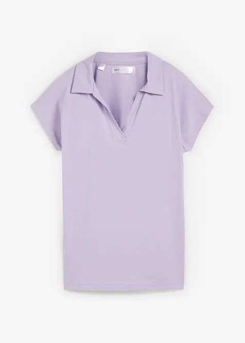 Maglia con colletto polo aperto, bonprix