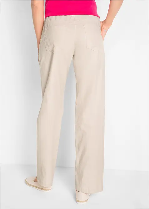 Pantaloni a palazzo in misto lino, bonprix