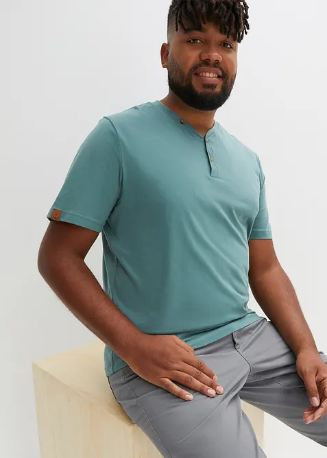 Maglia serafino in puro cotone biologico (pacco da 2), bonprix