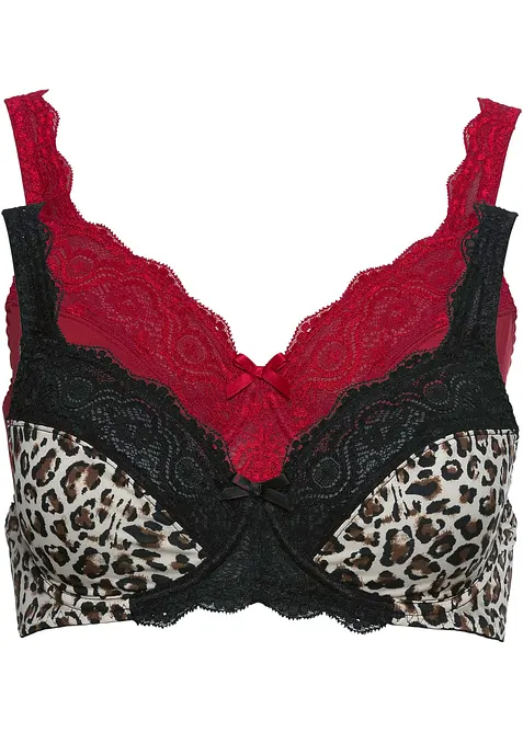Reggiseno con ferretto e pizzo delicato (pacco da 2), bonprix