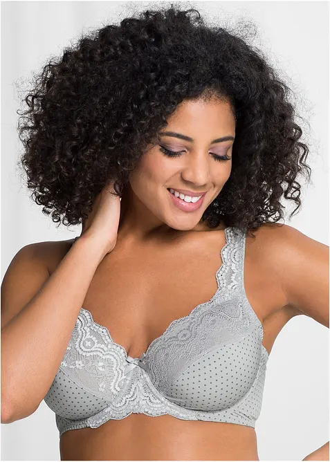 Reggiseno con ferretto e pizzo delicato (pacco da 2), bonprix