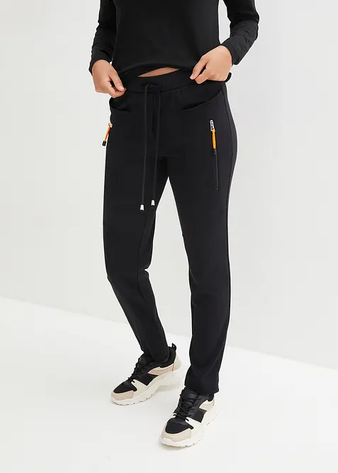 Pantaloni con elastico in vita in morbido punto di Roma, bonprix