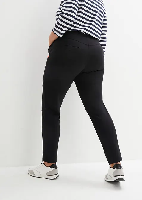 Pantaloni con elastico in vita in morbido punto di Roma, bonprix