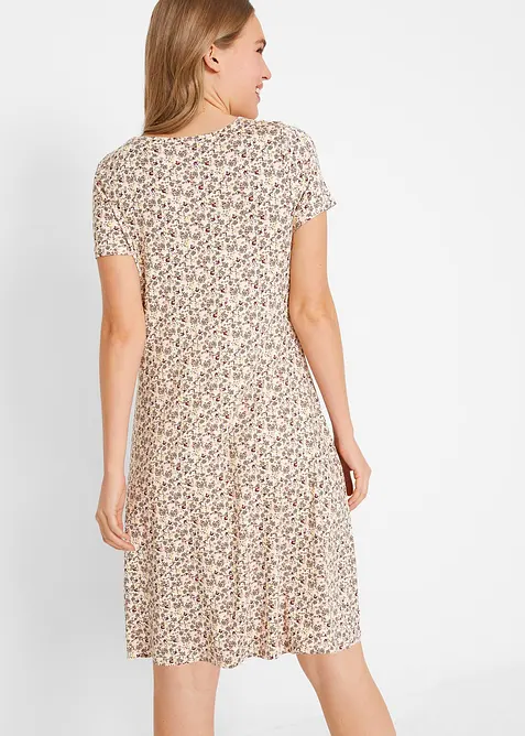 Abito al ginocchio con maniche corte  in jersey di misto viscosa, bonprix