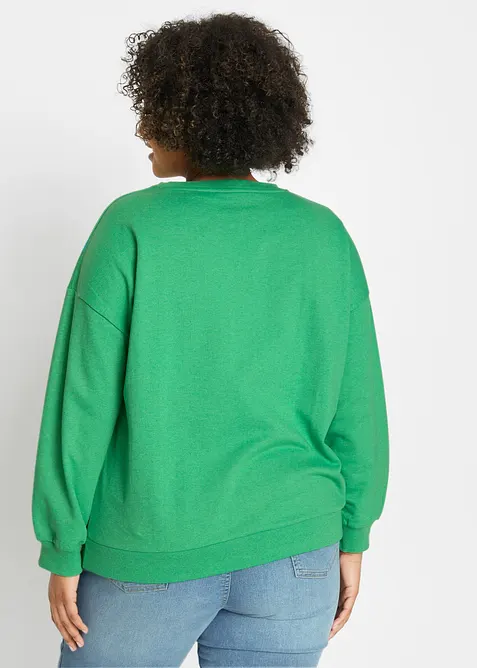 Felpa oversize in misto cotone morbido, bonprix
