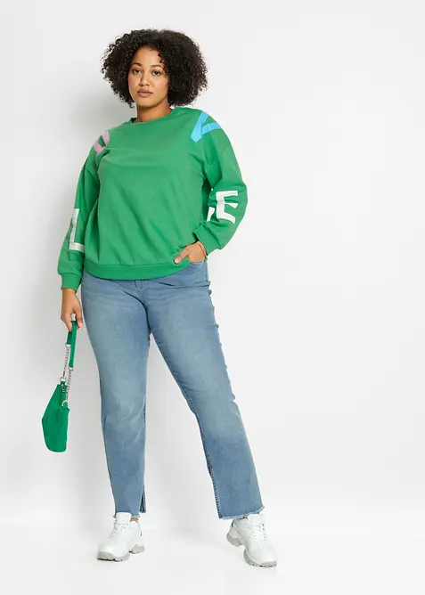 Felpa oversize in misto cotone morbido, bonprix