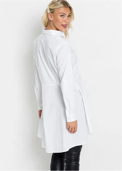 Camicetta lunga con volant, bonprix