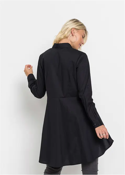 Camicetta lunga con volant, bonprix