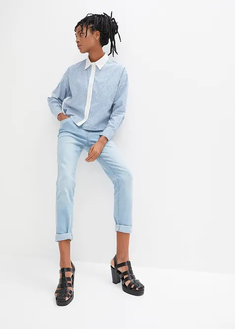 Jeggings skinny con cinta comoda, vita media, bonprix