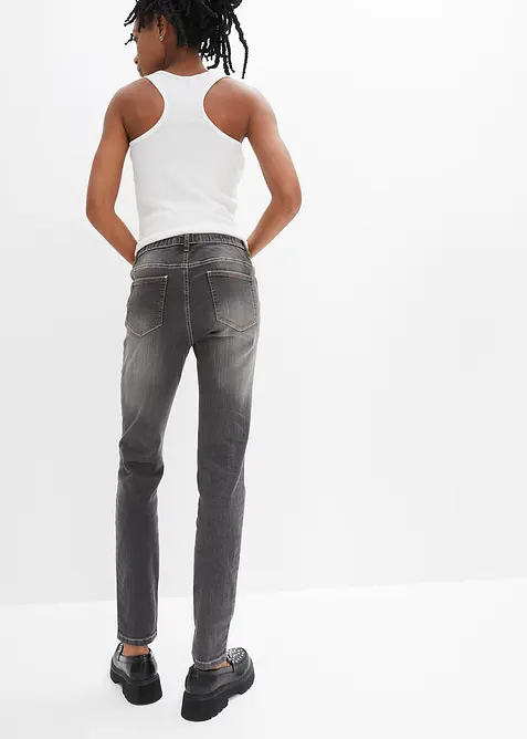 Jeggings skinny con cinta comoda, vita media, bonprix