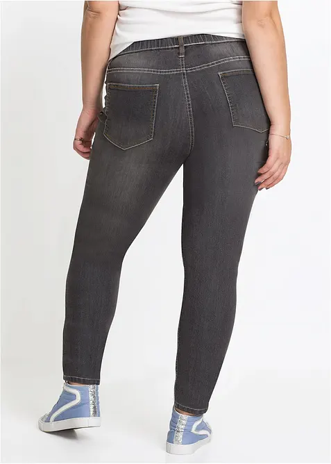Jeggings skinny con cinta comoda, vita media, bonprix
