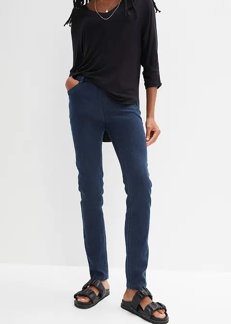 Jeggings skinny con cinta comoda, vita media, bonprix