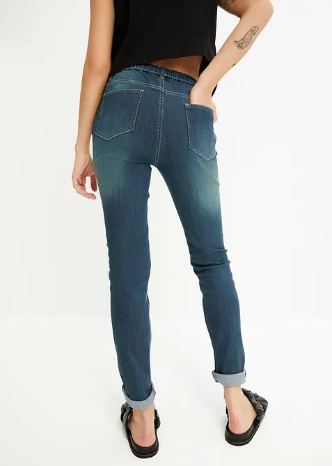 Jeggings skinny con cinta comoda, vita media, bonprix