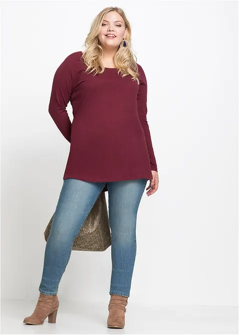 Jeggings skinny con cinta comoda, vita media, bonprix