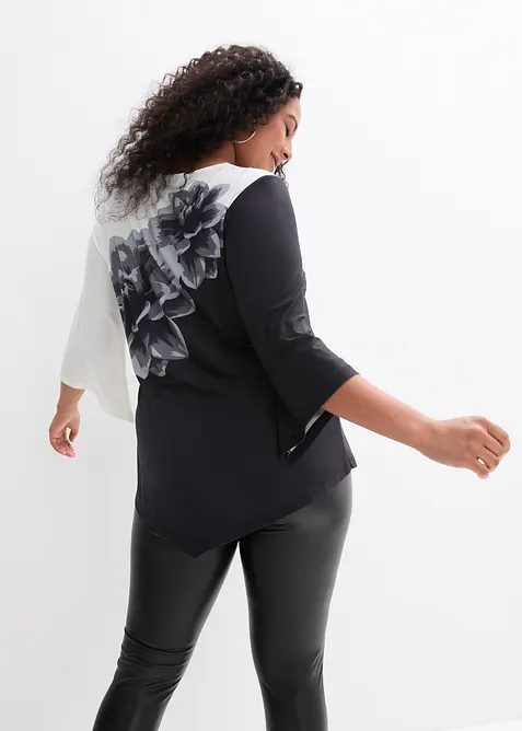 Maglia lunga con stampa, bonprix