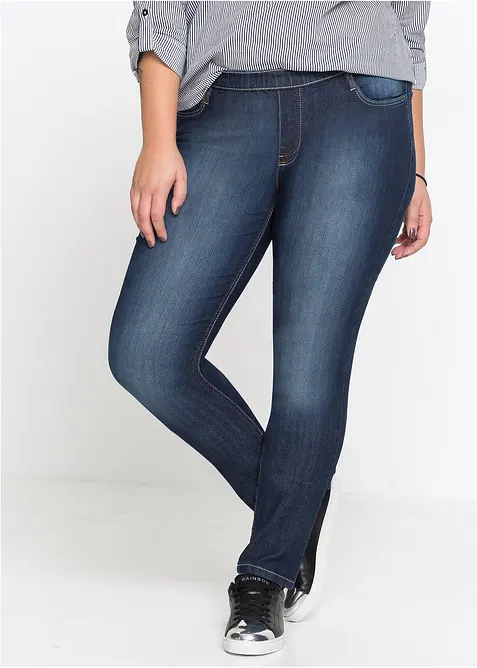 Jeggings skinny con cinta comoda, vita media, bonprix