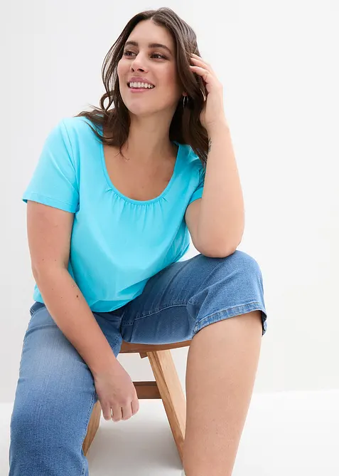 Maglietta a maniche corte in puro cotone, bonprix