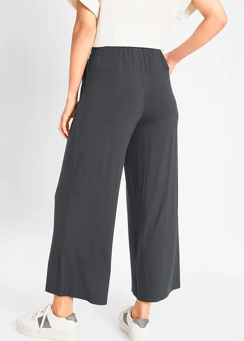 Pantaloni cropped in jersey di misto viscosa fluente, bonprix