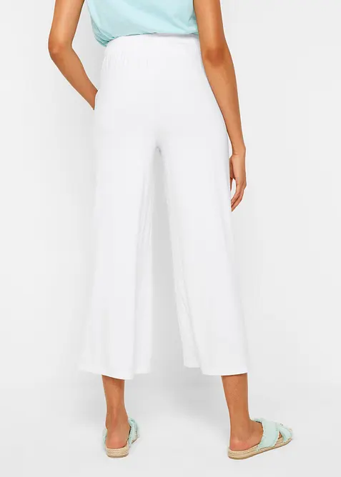 Pantaloni cropped in jersey di misto viscosa fluente, bonprix