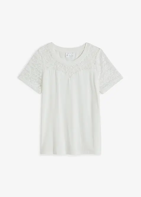 Maglia con pizzo, bonprix