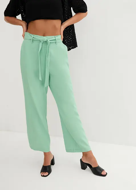 Pantaloni culotte in misto lino leggero, bonprix