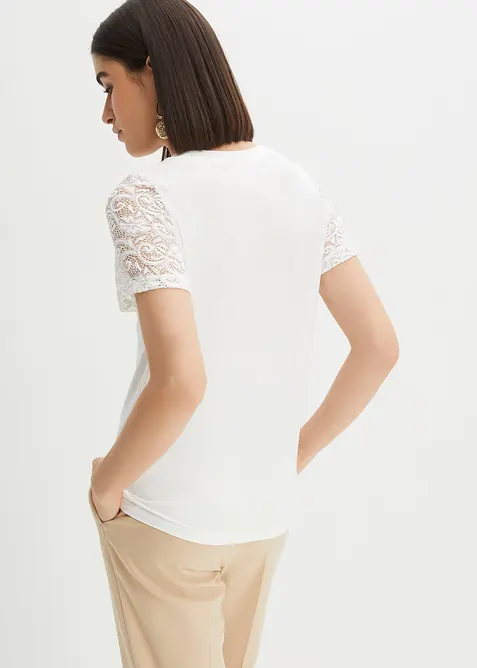Maglia con pizzo, bonprix