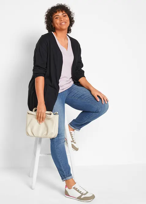 Cardigan in filato fine di cotone, bonprix