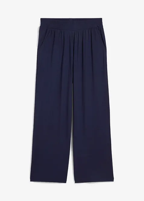 Pantaloni cropped in jersey di misto viscosa fluente, bonprix