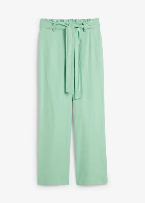 Pantaloni culotte in misto lino leggero, bonprix