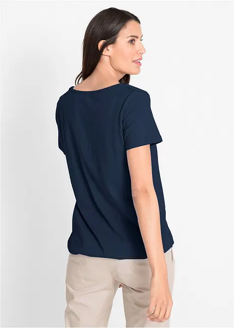 Maglietta a maniche corte in puro cotone, bonprix