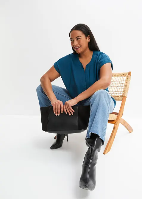 Maglione a trecce in puro cotone biologico riciclabile, bonprix