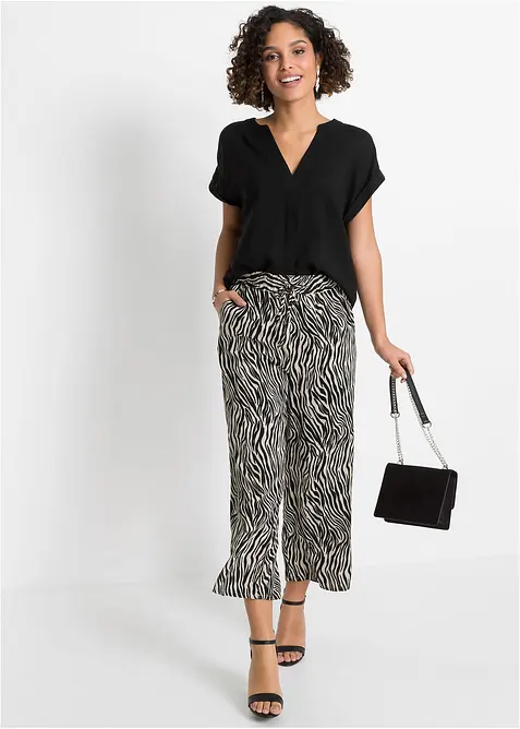 Maglione a trecce in puro cotone biologico riciclabile, bonprix