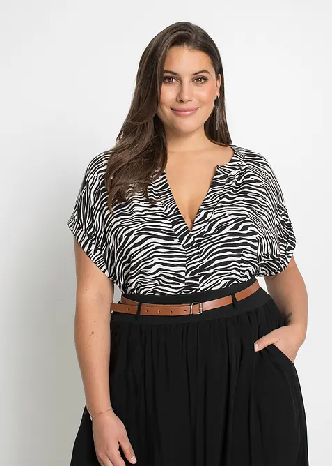 Maglione a trecce in puro cotone biologico riciclabile, bonprix