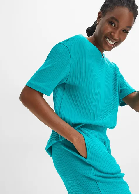 Tuta da casa a coste con pantaloni culotte, bonprix