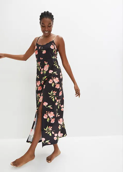 Camicia da notte lunga con pizzo fine, bonprix