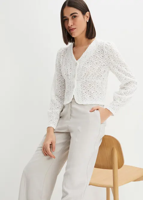 Cardigan con bottoni gioiello, bonprix