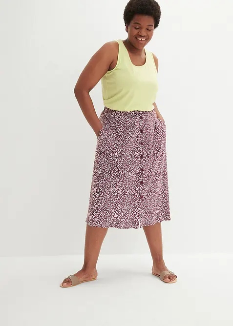 Gonna midi in viscosa con tasche, bonprix