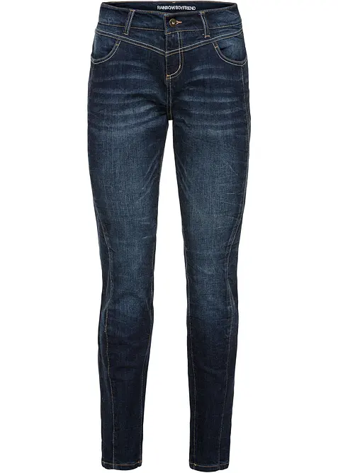 Jeans straight, vita media, bonprix