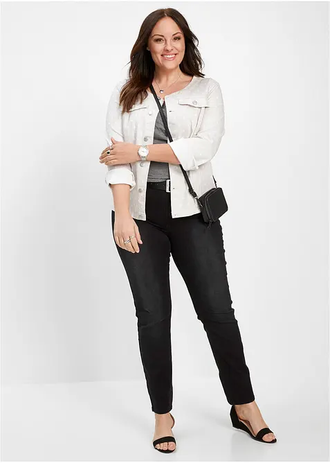 Jeans skinny elasticizzati, vita media, bonprix