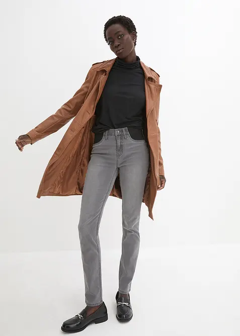 Jeans skinny elasticizzati, vita media, bonprix