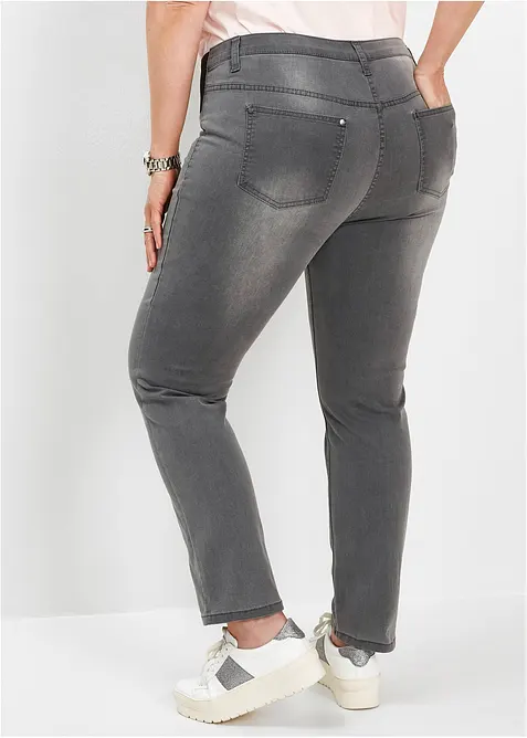 Jeans skinny elasticizzati, vita media, bonprix